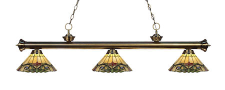 Z-Lite Riviera 3 Light Billiard Light 200-3AB-Z14-49