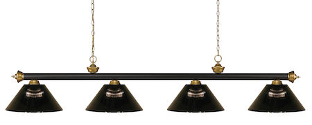 Z-Lite Riviera 4 Light Billiard Light 200-4BRZ+SG-ARS