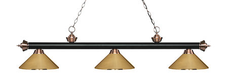 Z-Lite Riviera 3 Light Billiard Light 200-3MB+AC-MPB