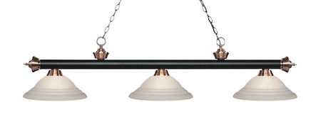 Z-Lite Riviera 3 Light Billiard Light 200-3MB+AC-SW16
