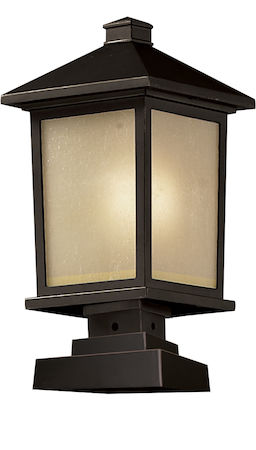 Z-Lite Holbrook Outdoor Post Light 537PHB-SQPM-ORB