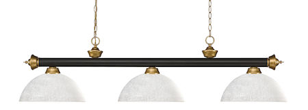 Z-Lite Riviera 3 Light Billiard Light 200-3BRZ+SG-DWL14