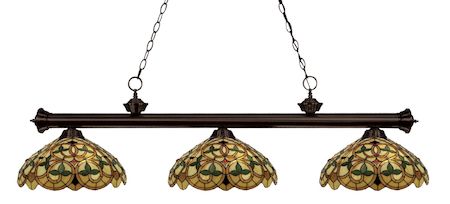 Z-Lite English Ivy 3 Light Billiard Light 100703BRZ-C14