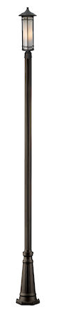 Z-Lite Woodland Outdoor Post Light 530PHM-519P-ORB