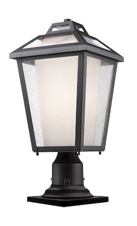Z-Lite Memphis Outdoor 1 Light Outdoor Pier Mount Light 532PHMR-533PM-BK