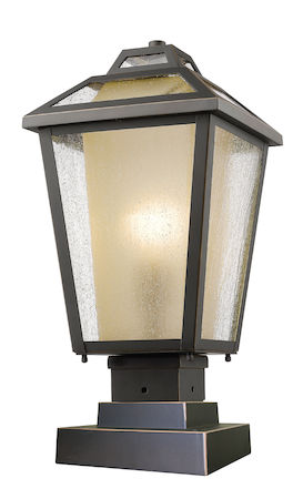 Z-Lite Memphis Outdoor 1 Light Outdoor Pier Mount Light 532PHMS-SQPM-ORB