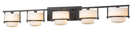 Z-Lite Porter 5 Light Vanity Light 3030-5V-BRZ-LED