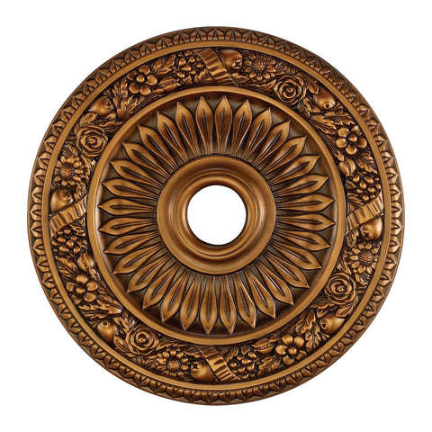 Floral Wreath 24-Inch Medallion In Antique Bronze