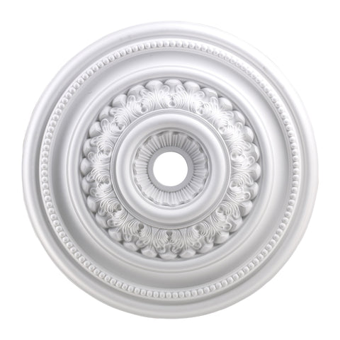 English Study 32-Inch Medallion In White