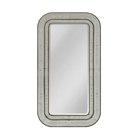 Romantic Etched Glass Mirror
