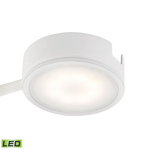 Tuxedo 1 Light LED Undercabinet Light In White With Power Cord And Plug