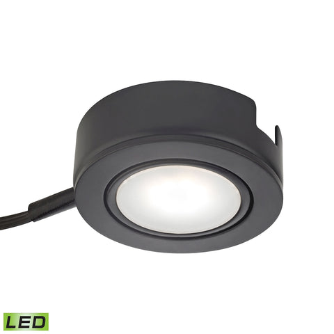 Tuxedo Swivel 1 Light LED Undercabinet Light In Black With Power Cord And Plug