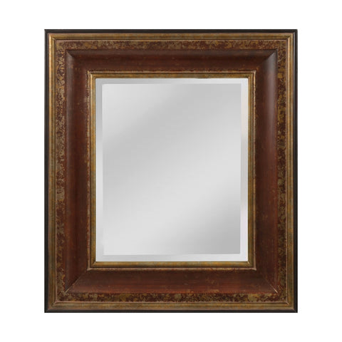 O'Reiley English Pub Style Mirror In Aged Walnut And Roman Gold - Small