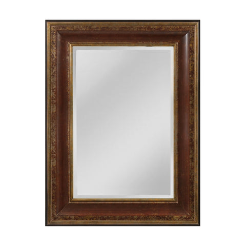 O'Reiley English Pub Style Mirror In Aged Walnut And Roman Gold - Large