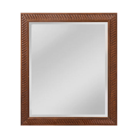 Angled Carved Wood Frame Mirror - Small