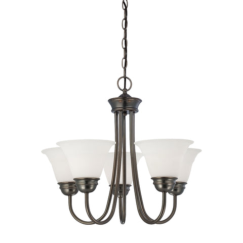 BELLA chandelier Oiled Bronze 5x100W 120