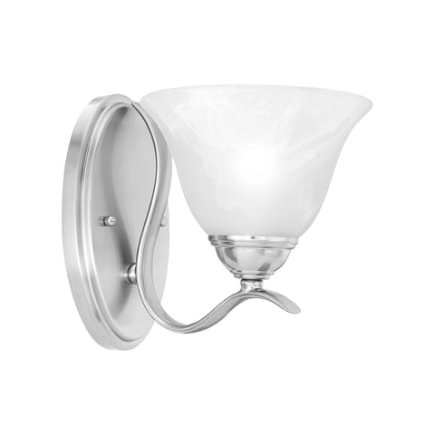 PRESTIGE wall lamp Brushed Nickel 1x100