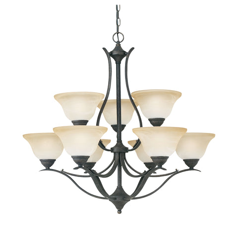PRESTIGE chandelier Sable Bronze 9x60W