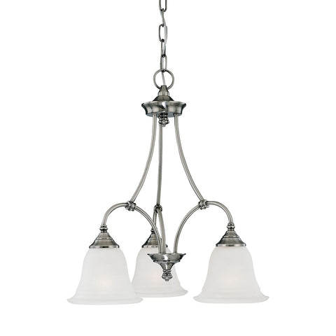 HARMONY chandelier Satin Pewter 3x100W