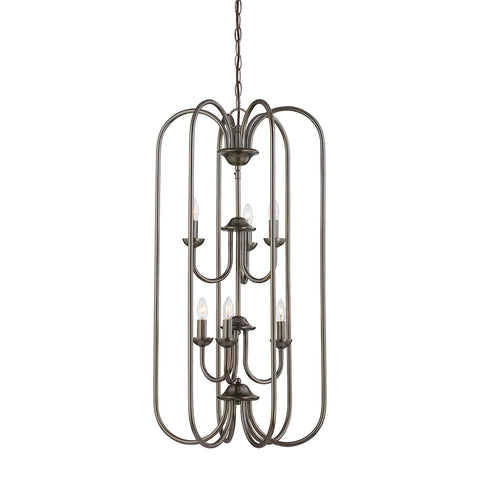 BELLA chandelier Oiled Bronze 6x60W 120