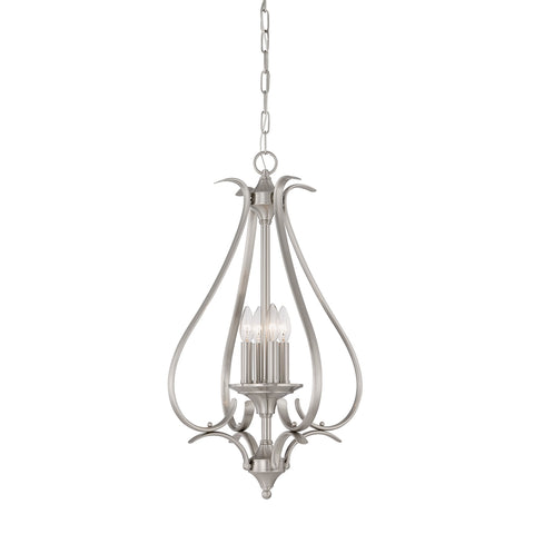 PRESTIGE pendant Brushed Nickel 4x60W