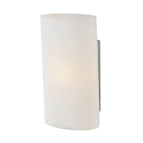 Ovo 1 Light Sconce In Chrome With White Opal Glass