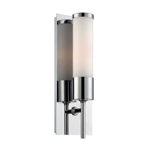 Eve 1 Light Sconce In Chrome With White Opal Glass