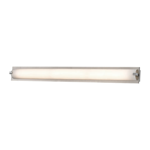 Piper 1 Light Vanity In Satin Nickel With Frosted Glass - Medium