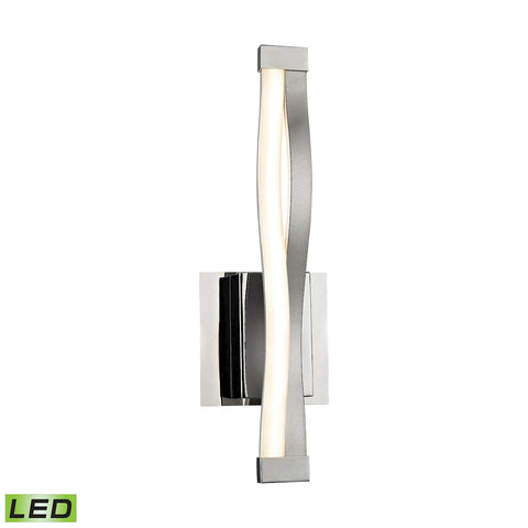 Twist 6 Watt LED Wall Sconce In Aluminum And Chrome