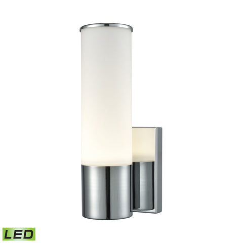 Maxfield 1 Light LED Wall Sconce In Chrome And Opal Glass